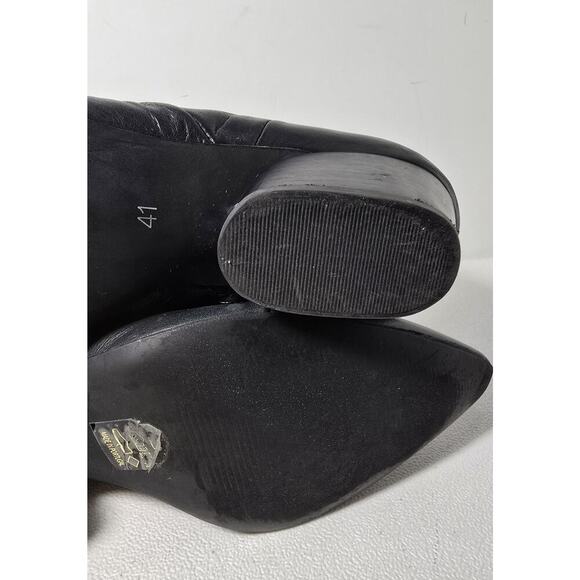 Miz Mooz Women's Ruched Leather Ankle Boots Black Sz 41 - Picture 8 of 9